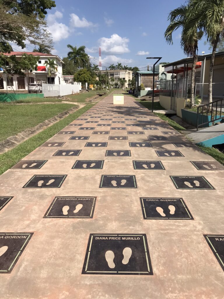 The Belize Walk of Recognition in Belmopan