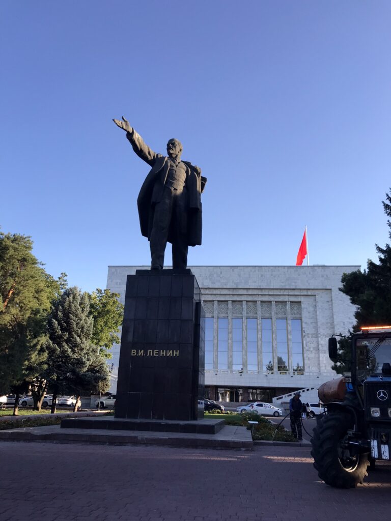 A statue of Lenin in Bishkek