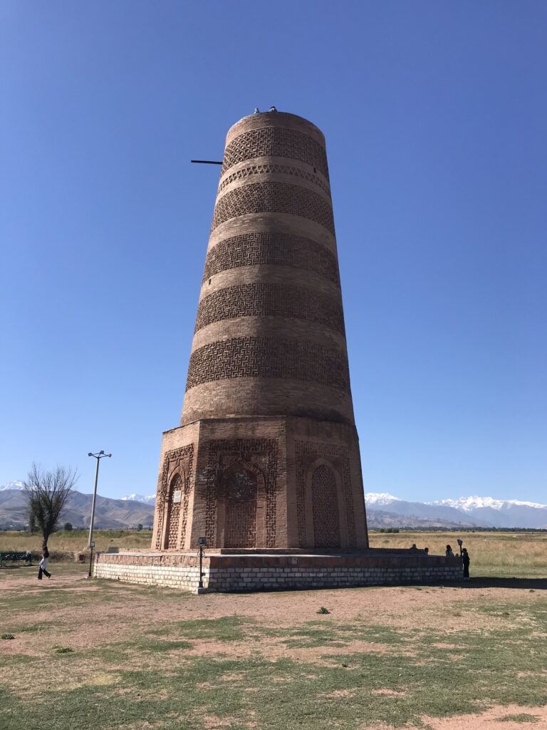 Burana Tower in northern Kyrgyzstan