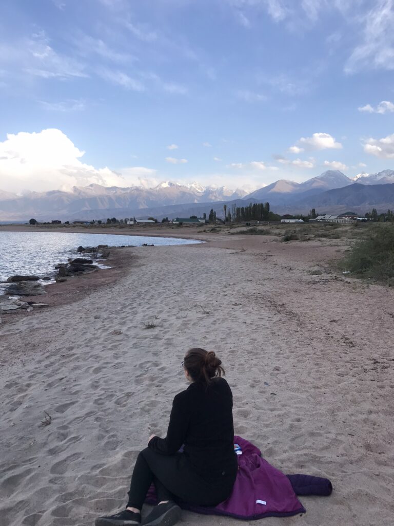 A beach near Tosor on Issyk Kul