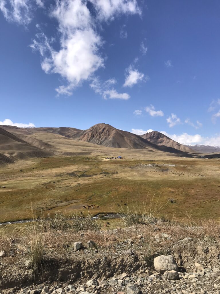 A plain in central Kyrgyzstan