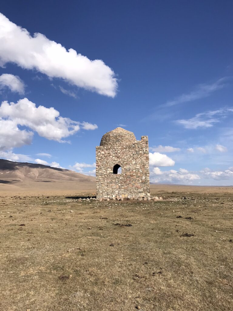 The mausoleum of Olzhobolot uluu Andash near to Song Kul Lake