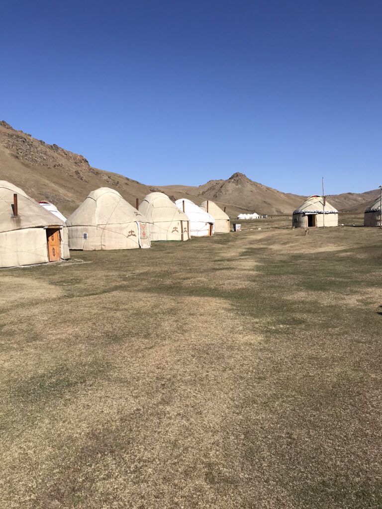 A yurt camp at Song Kul