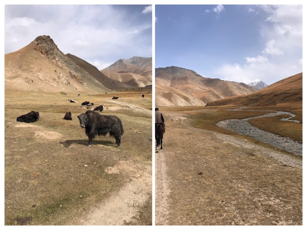 Horse riding at Tash Rabat in southern Kyrgyzstan