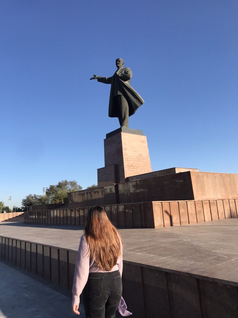 A statue of Lenin in Osh