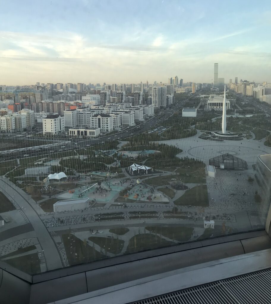 An aerial view of Astana