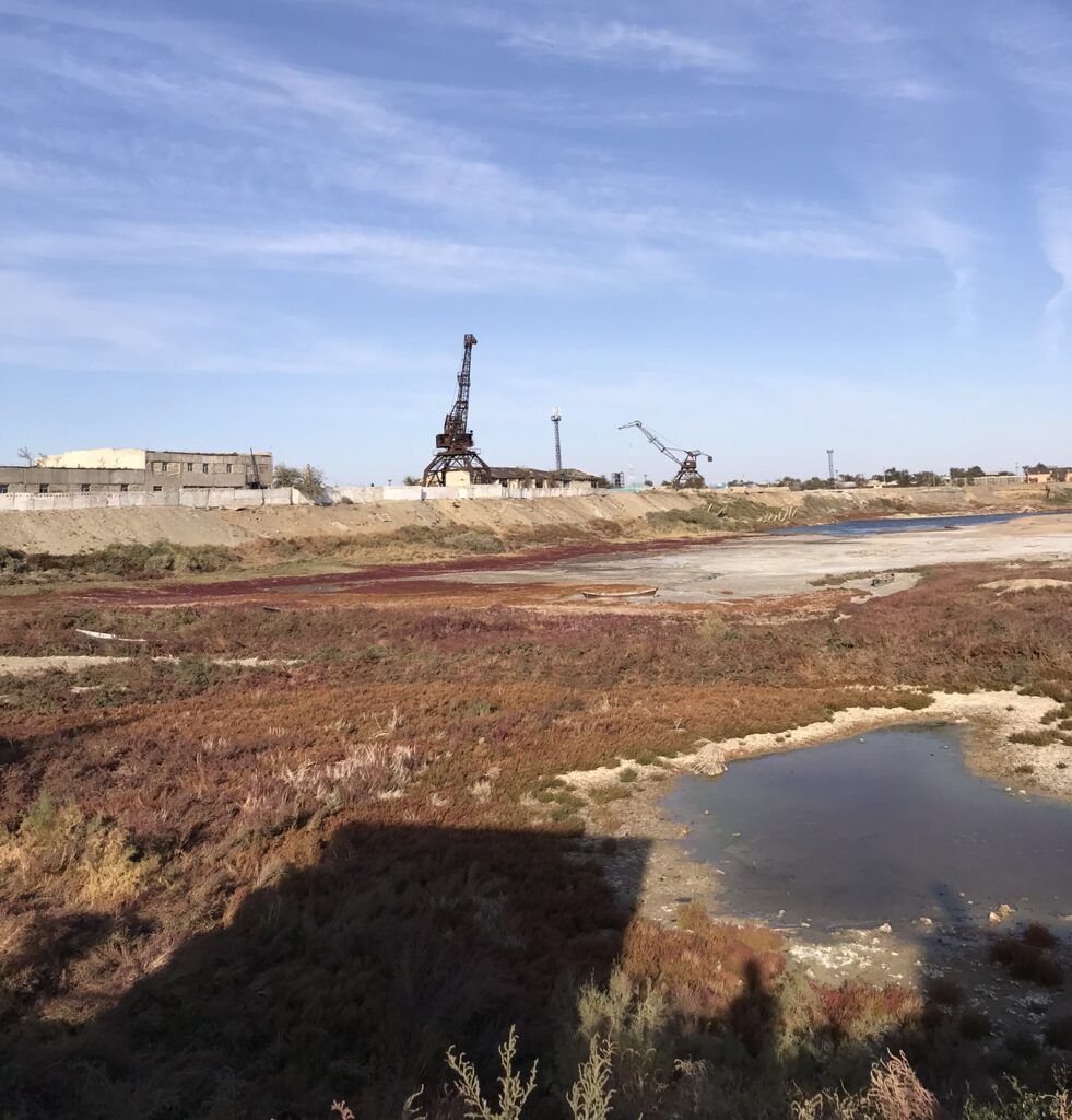 The former shipyard in Aralsk