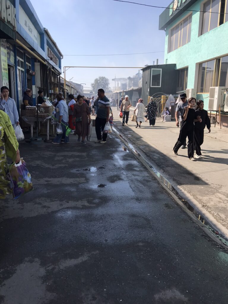 A bazaar in central Kazakhstan