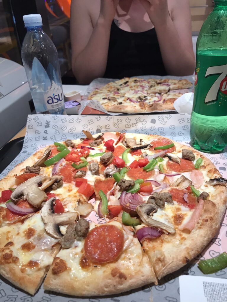 A pizza in Shymkent