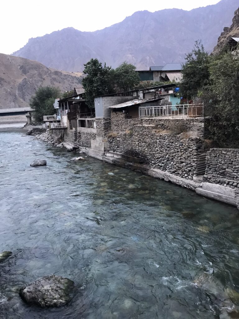 A view of the river in Kalaikhum in Tajikistan