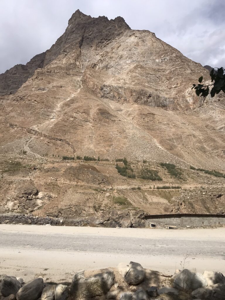 A mountain view in the Wakhan Valley