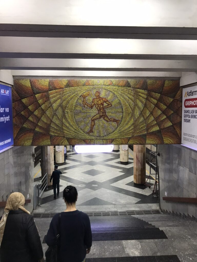 A metro station in Tashkent