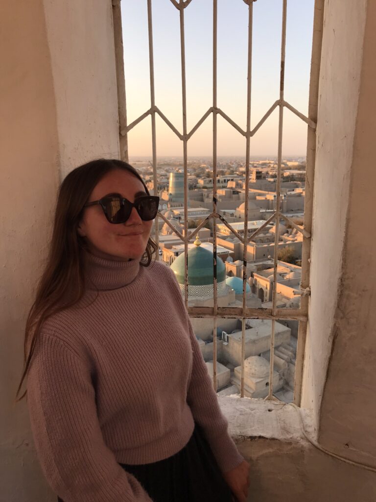 An aerial view of Khiva from the minaret