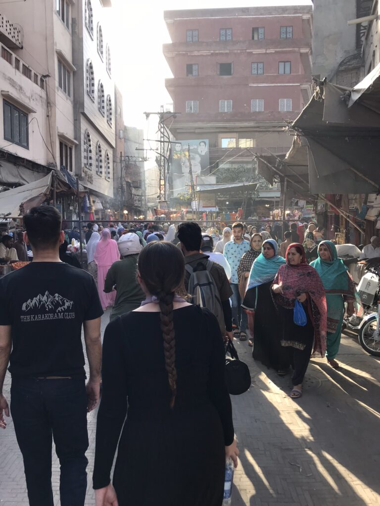 A busy street in Lahore