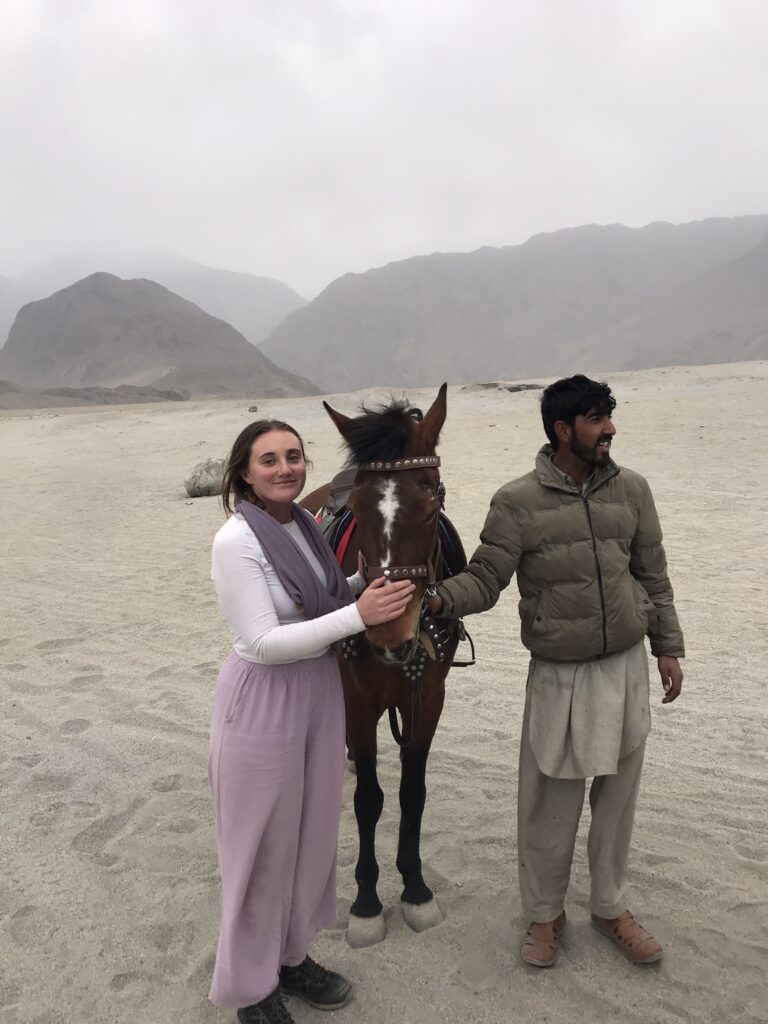 A horseman at Sarafanga Cold Desert