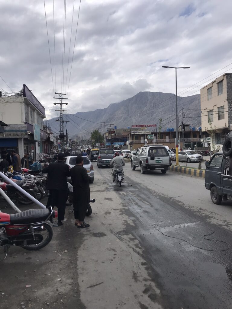 A street in Gilgit in Pakistan