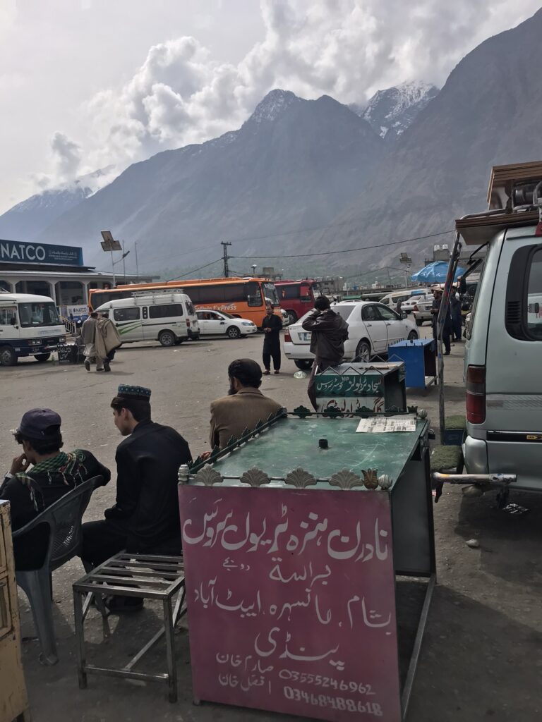 Transport in Gilgit-Baltistan at the bus station