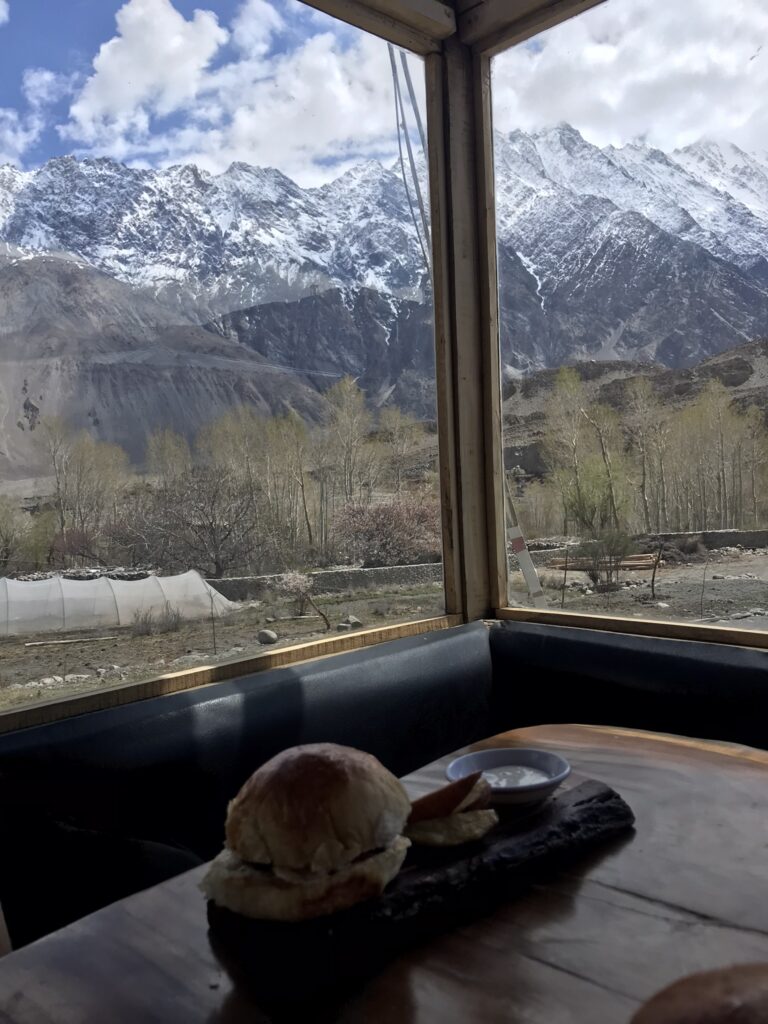 Yak burgers near Passu in Pakistan