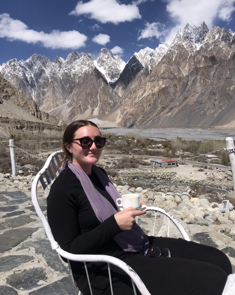 A cup of tea near the Passu Cones