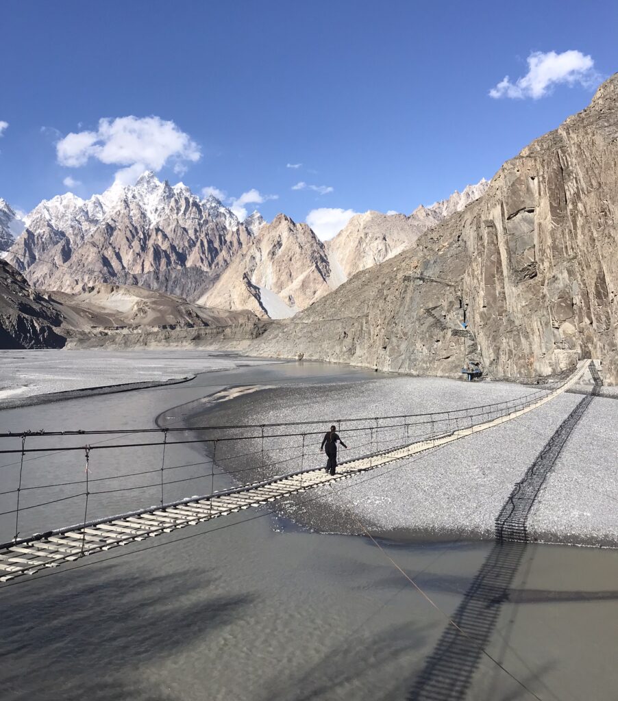 Husseini Suspension Bridge in Pakistan