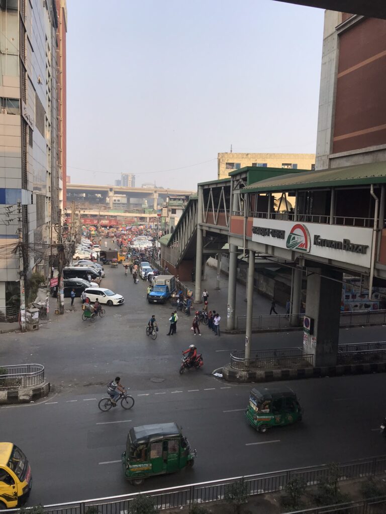 Karwan Bazaar Metro Station in Dhaka