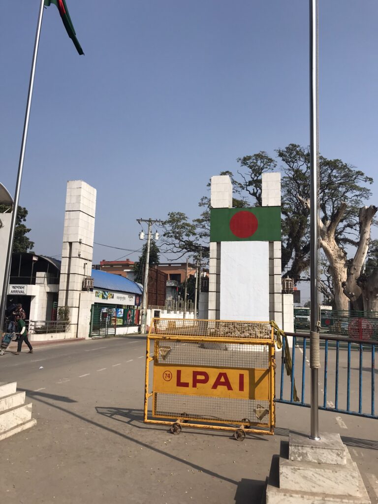 The Petrapole/Benapole border crossing between India and Bangladesh