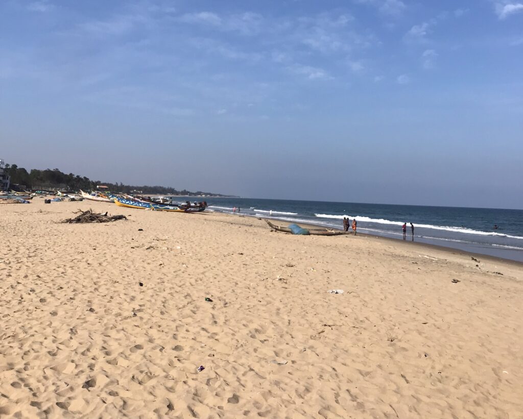 The beach in mahabalipuram