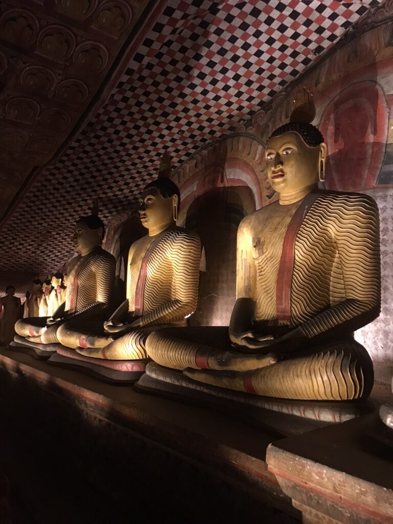 Buddhist artefacts in Dambulla Cave Temple