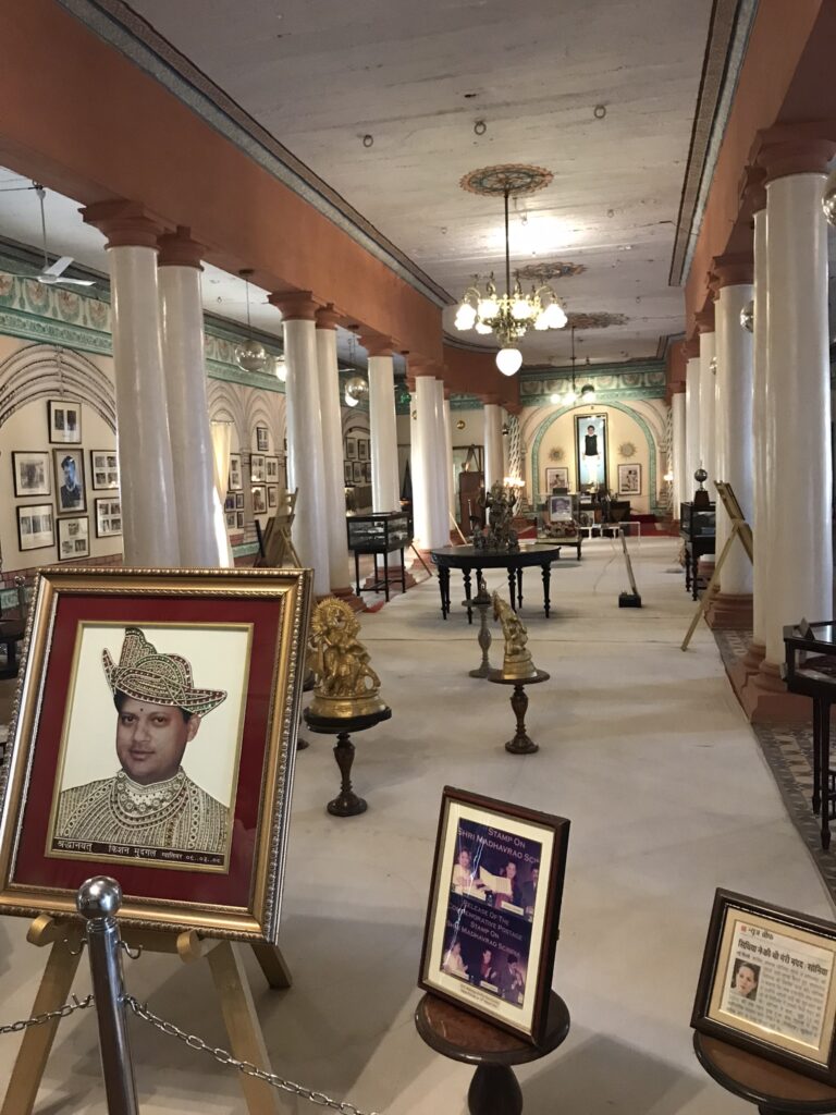 Displays inside Jai Vilas Palace