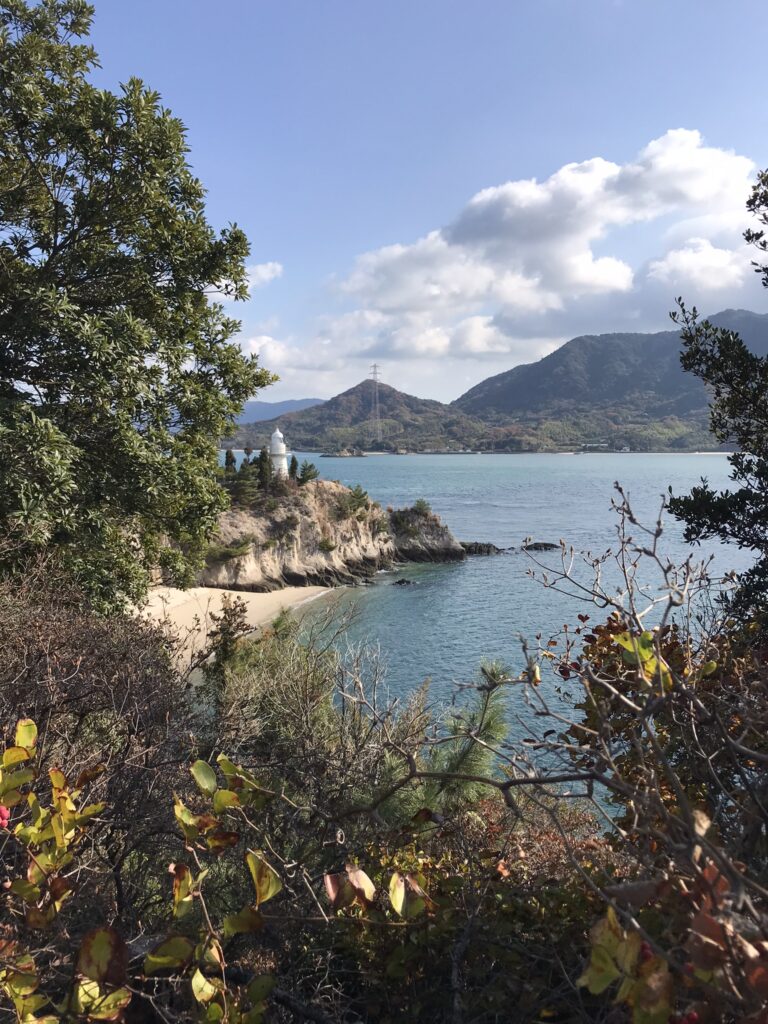 A lighthouse on Okunoshima Island