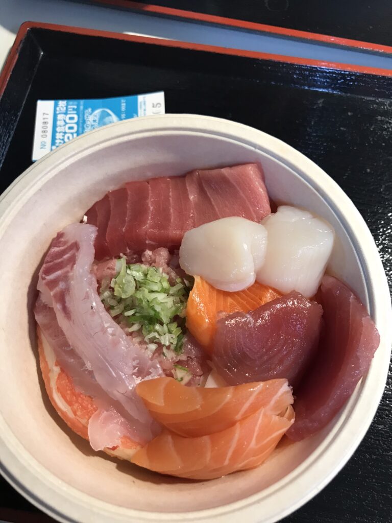 A seafood bowl at Aomori Gyosai Centre