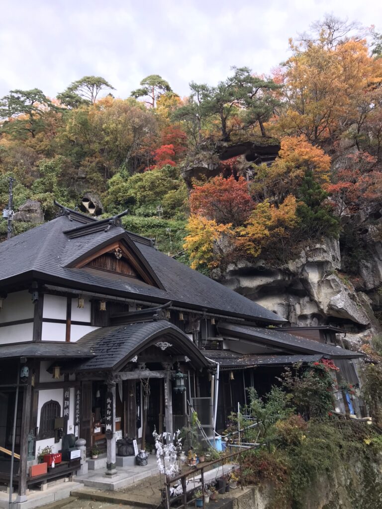 A mountainside temple in Yamadera
