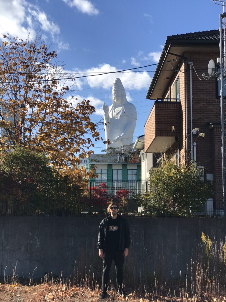 The large Kannon statue in Sendai