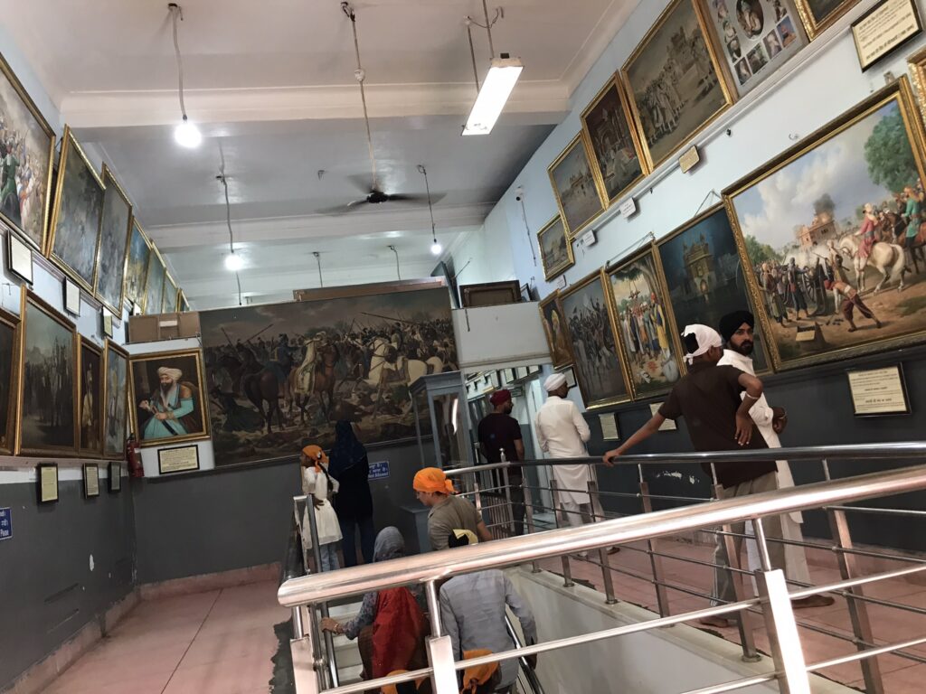 Artwork in the Golden Temple Interpretation Centre in Amritsar