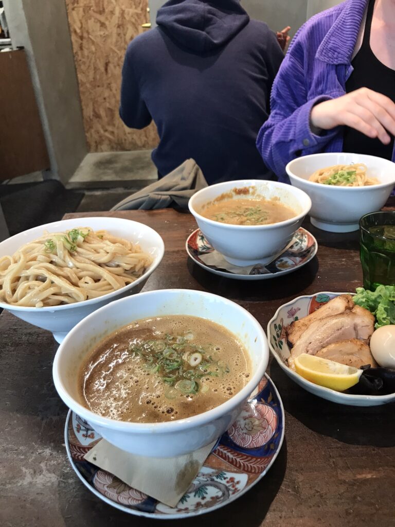A tsukemen meal in Kamakura