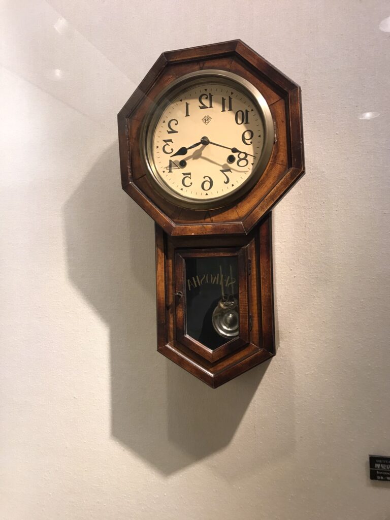 A backwards clock in Japan