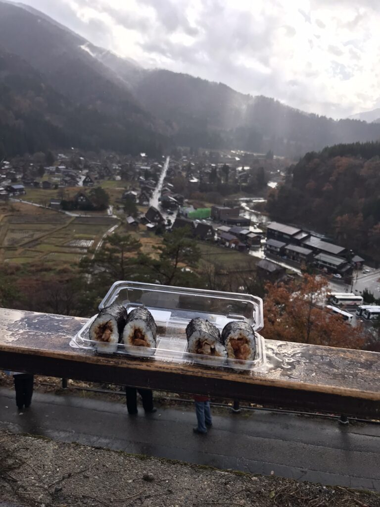 A sushi meal in Shirakawa-go