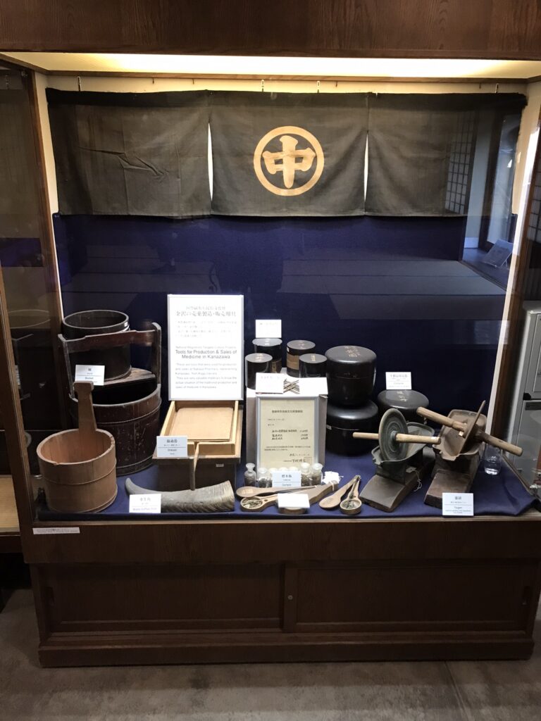 Antique pharmacy equipment in Kanazawa