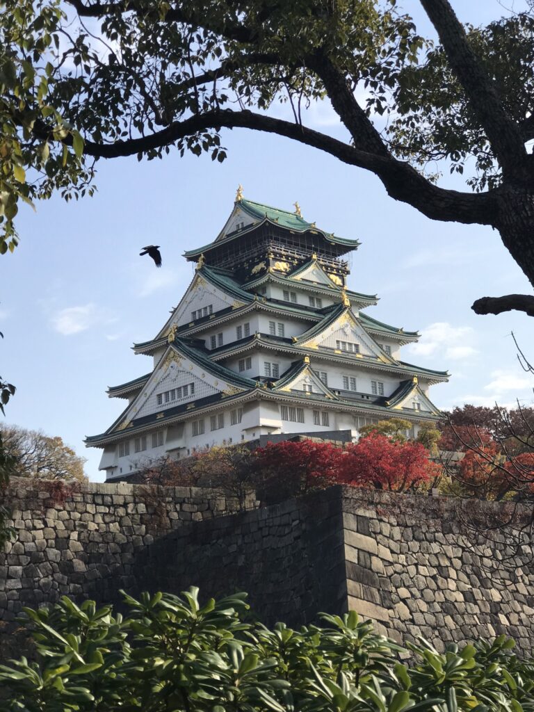 Osaka castle in Kansai