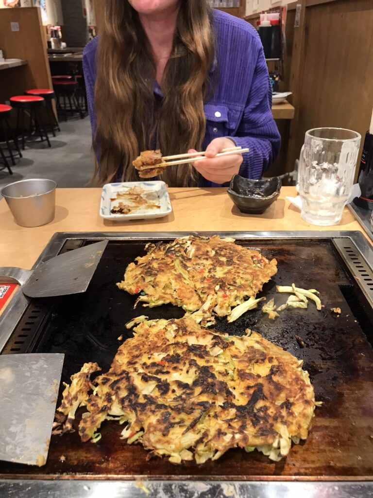 Okonomiyaki in Osaka