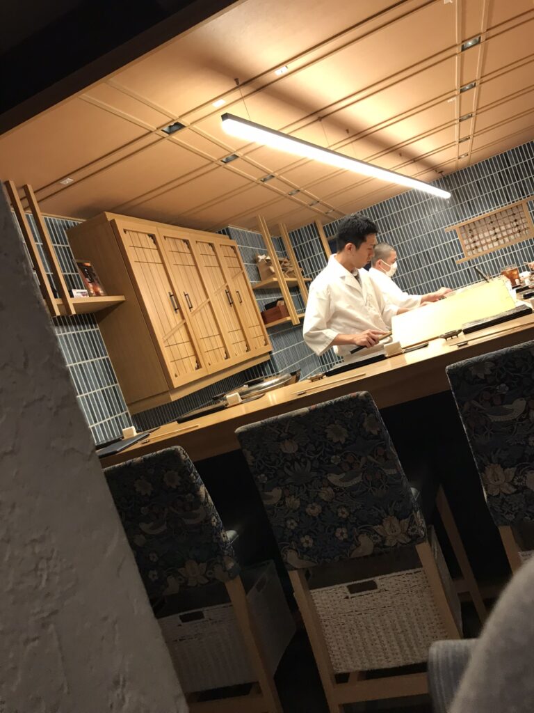 A sushi restaurant in Osaka