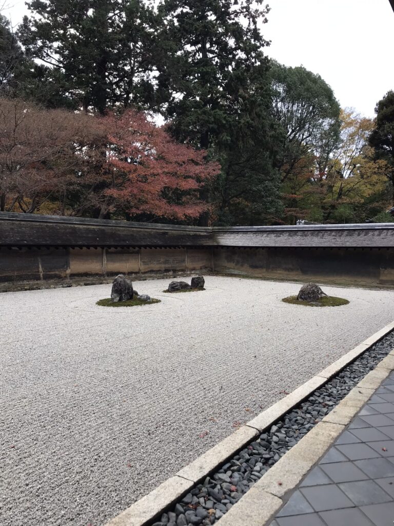 The dry garden at Ryoan-ji in Kyoto