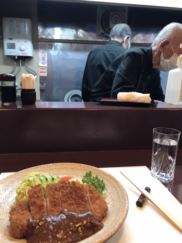 Elderly tonkatsu chefs in Kyoto