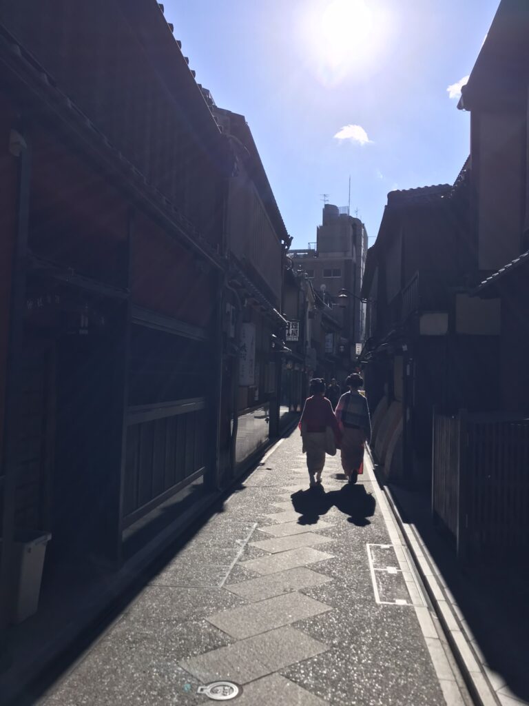 Geisha on Pontocho-dori Street in Kyoto