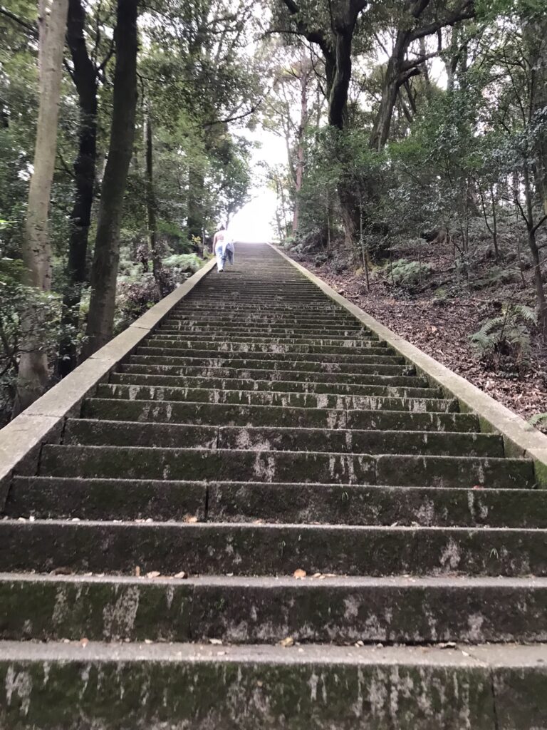 The stairs to Hokokubyo in Kyoto