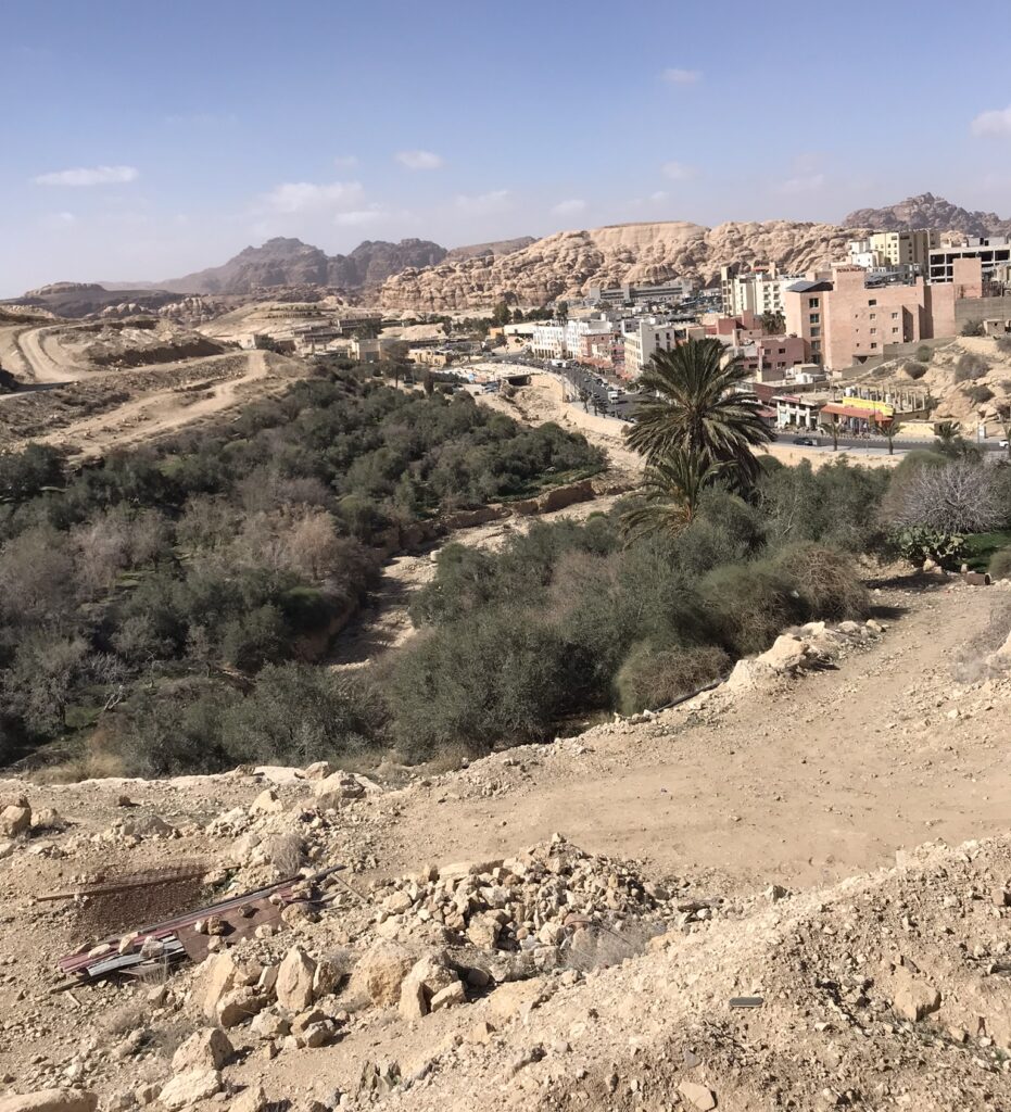 The town of Wadi Musa near Petra