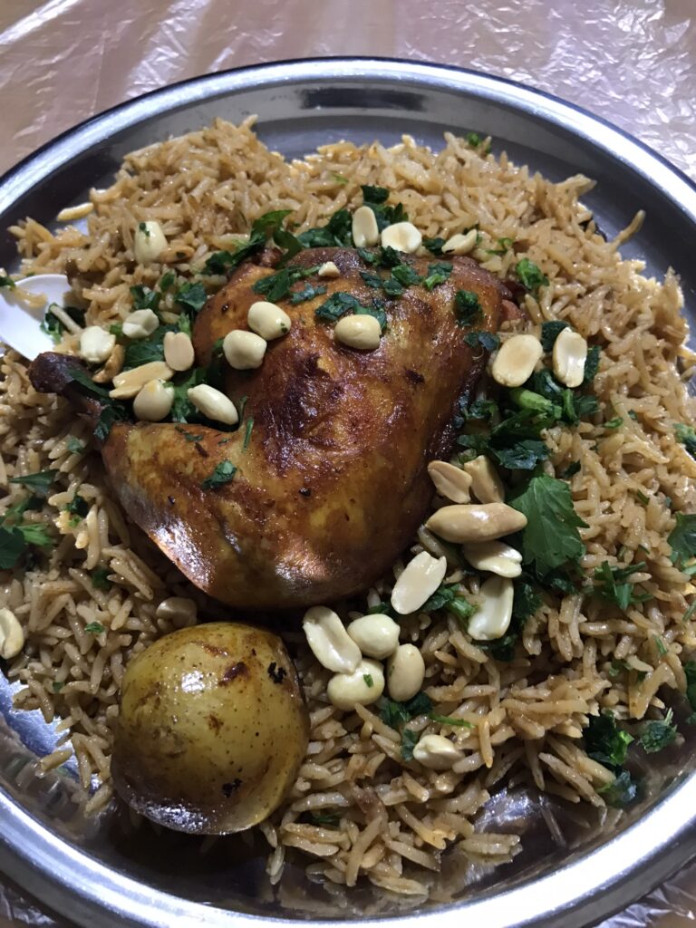 A plate of mandi in Wadi Musa