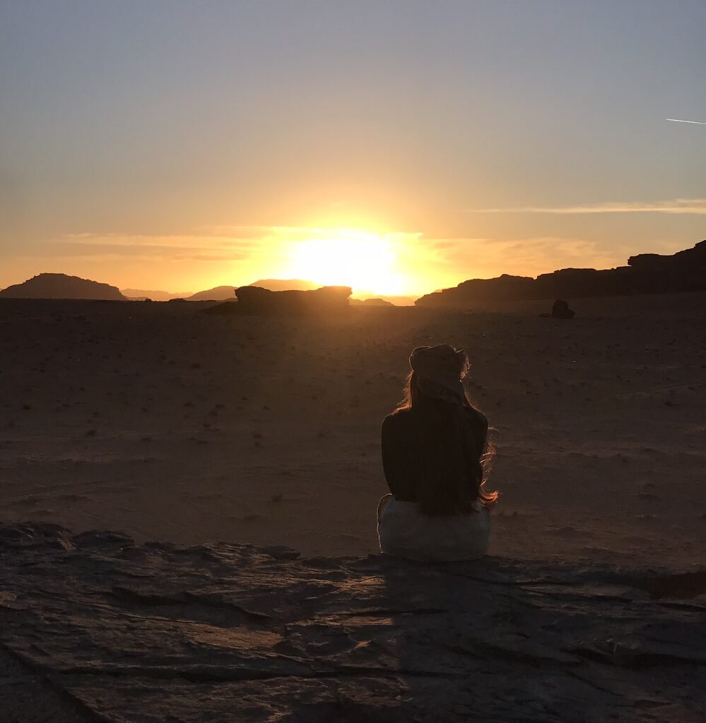 A sunset at Wadi Rum