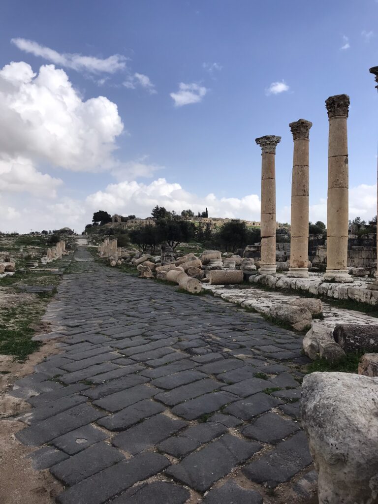 A ruined street at Umm Qais