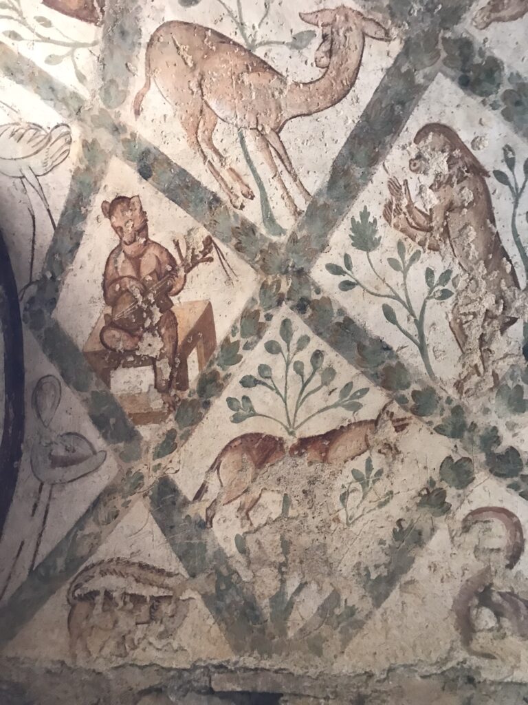 Wall frescos at Qasr Amra